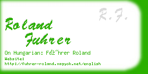 roland fuhrer business card